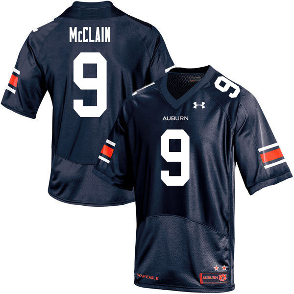 Men #9 Zakoby McClain Auburn Tigers College Football Jerseys Sale-Navy